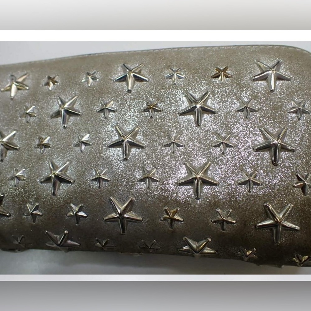 AUTHENTIC Jimmy Choo Star Stud Zippy Wallet VGUC 🥰